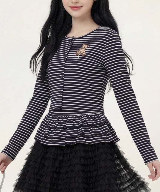 HOOK　for girls -original-　ペプラムワンポイントベア アンサンブル