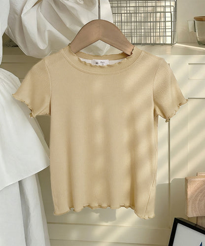 【aimoha-KIDS-】Mellow Sleeve Ribbed Cut and Sew