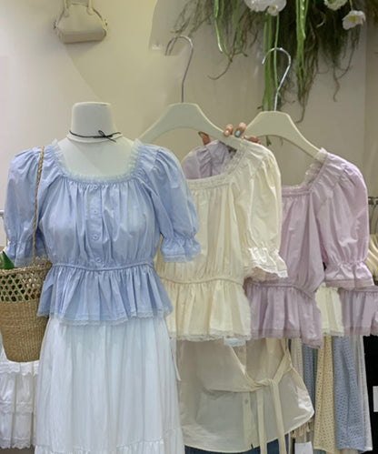 【Jasmine】スクエアネックレースブラウス