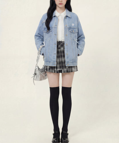 HOOK for girls　リボンオーバーサイズデニムジャケット