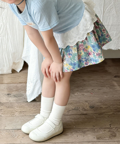 【aimoha-KIDS-】フラワーガーデン フレアショートパンツ