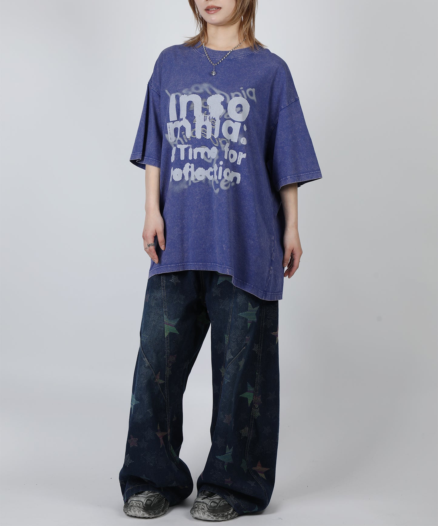 HOOK -original-　INSOMNIA　ウォッシュ加工ヴィンテージ風 ビッグTEE