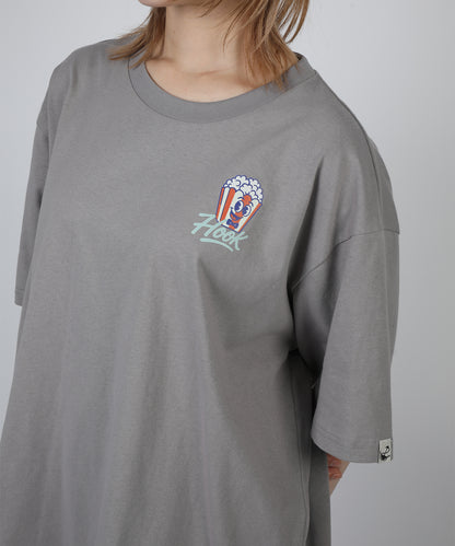 HOOK -original-　フードモチーフ アメリカンカートゥーンプリント ビッグTシャツ