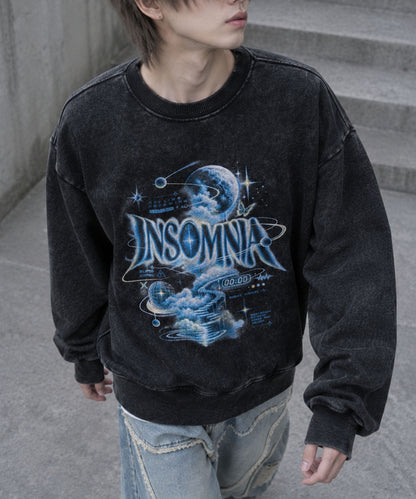 HOOK -original- INSOMINIA アソートスペースグラフィックオーバーサイズスウェット