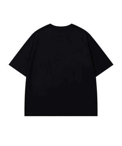 HOOK -original-　フードモチーフ アメリカンカートゥーンプリント ビッグTシャツ