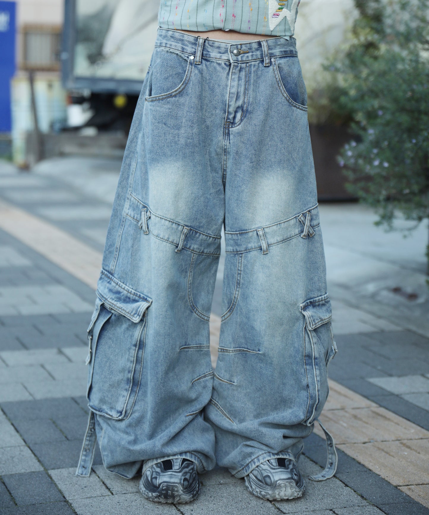 HOOK -select-　ワイドデニムカーゴパンツ