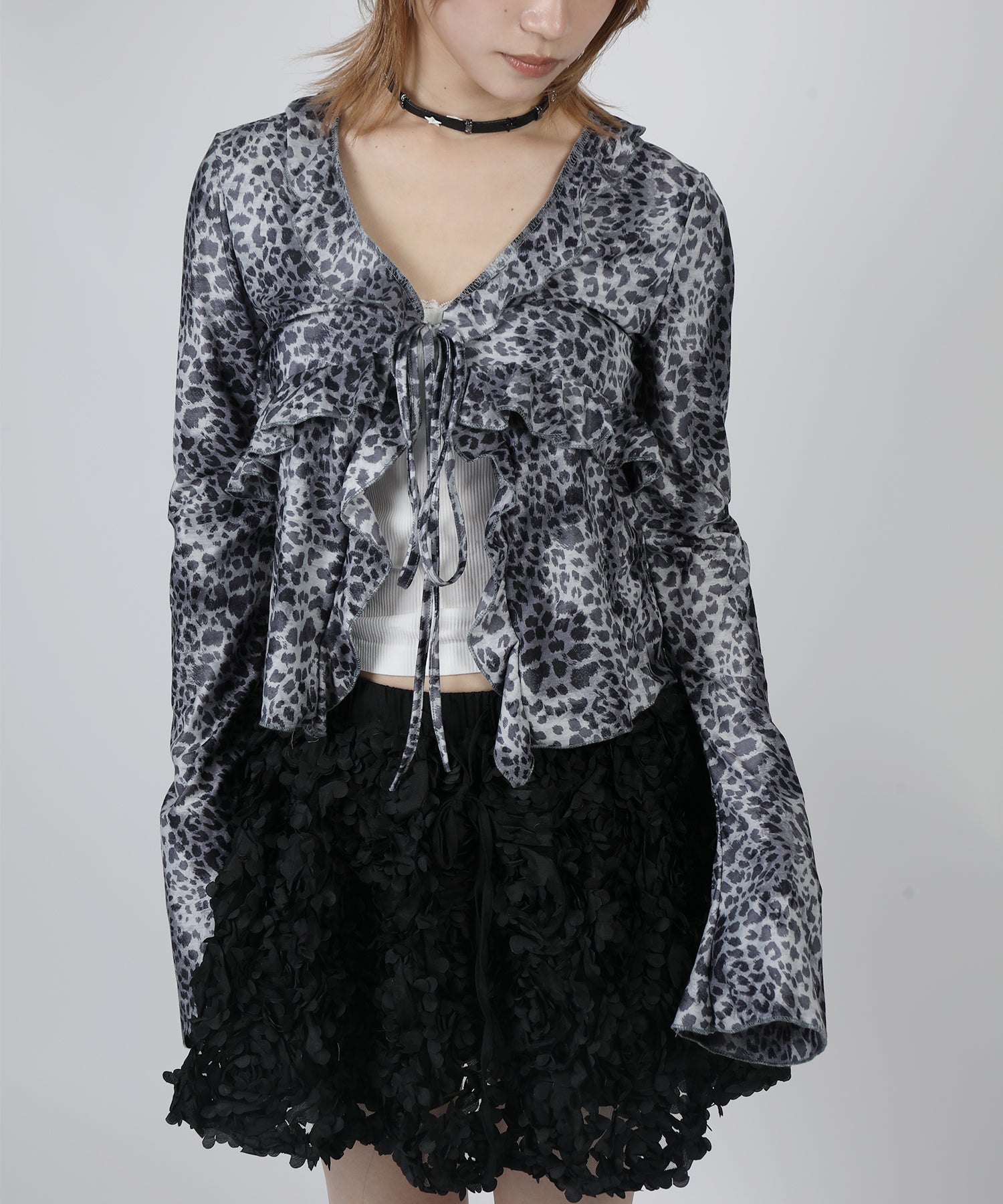 HOOK for girls　レオパード柄シアートップス