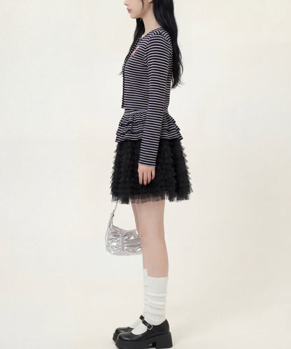 HOOK　for girls -original-　ペプラムワンポイントベア アンサンブル