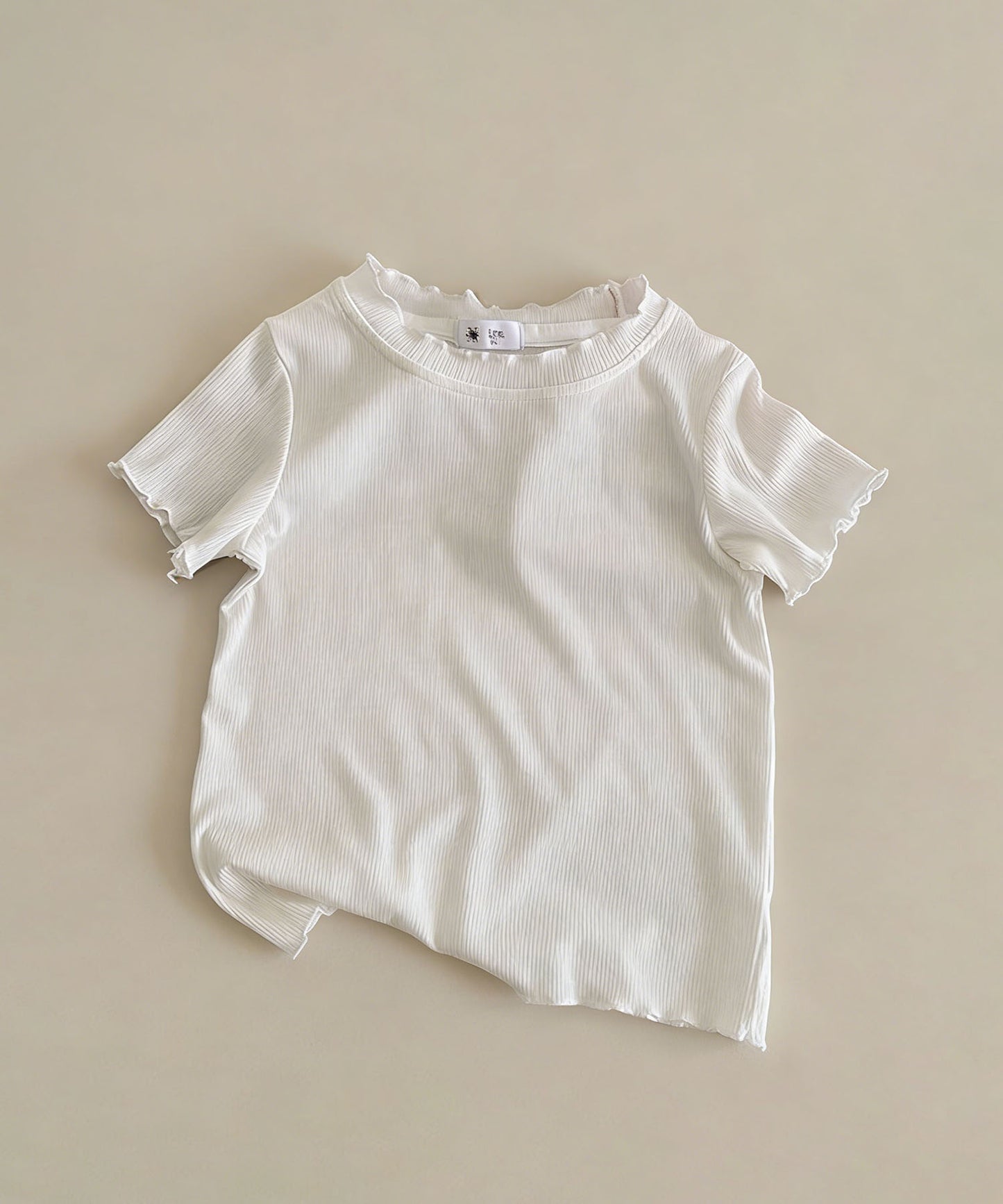 【aimoha-KIDS-】Mellow Sleeve Ribbed Cut and Sew