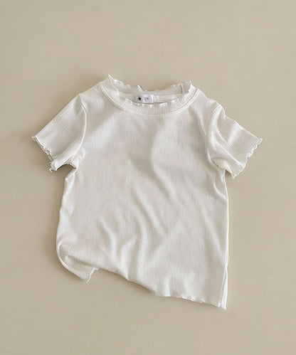 【aimoha-KIDS-】Mellow Sleeve Ribbed Cut and Sew