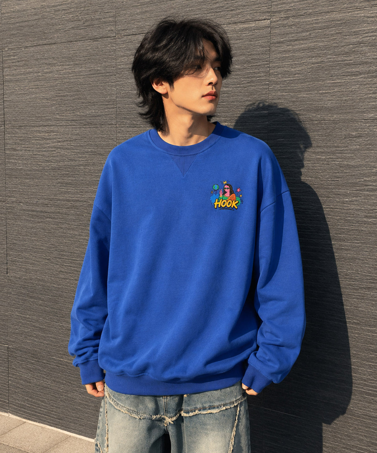 HOOK -original-　モナリザ7DAYSバックプリントスウェットプルオーバー