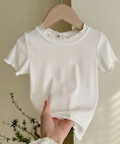 【aimoha-KIDS-】Mellow Sleeve Ribbed Cut and Sew