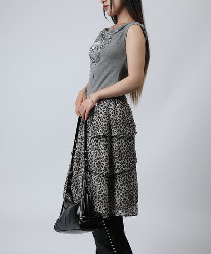 HOOK for girls クロス柄グラフィック オフショルダークロップドTシャツ