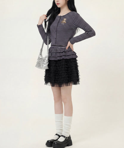 HOOK　for girls -original-　ペプラムワンポイントベア アンサンブル