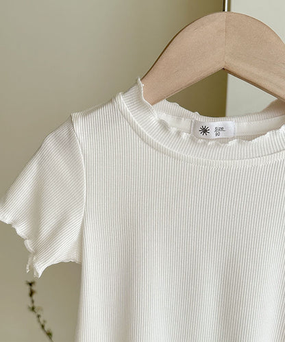 【aimoha-KIDS-】Mellow Sleeve Ribbed Cut and Sew