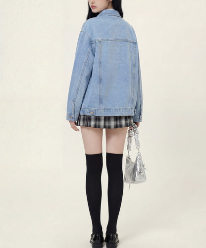 HOOK for girls　リボンオーバーサイズデニムジャケット