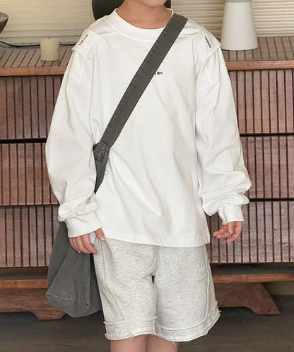 【aimoha-KIDS-】ロングスリーブデザインTシャツ
