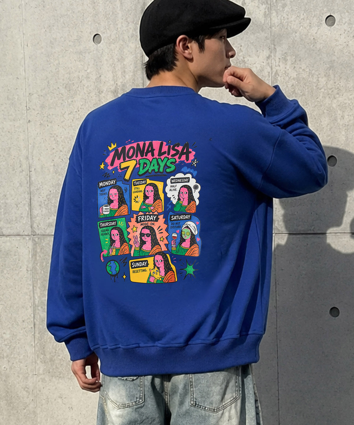 HOOK -original-　モナリザ7DAYSバックプリントスウェットプルオーバー