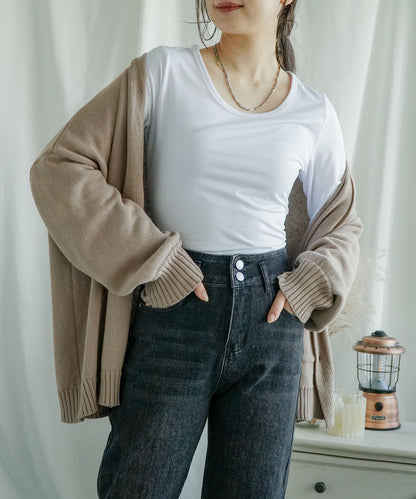 裏起毛・裏ボアヒートカットソー