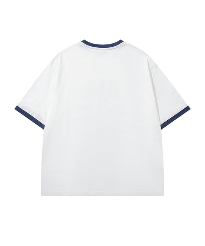HOOK -original-　フードモチーフ アメリカンカートゥーンプリント ビッグTシャツ