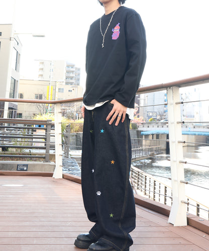 HOOK -original-　フードキャラクター グラフィックプリント ロングスリーブTシャツ