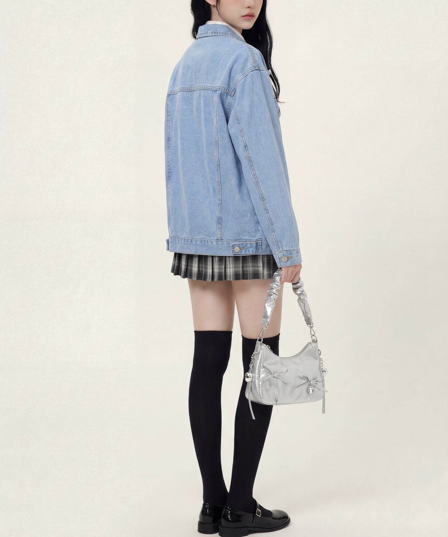 HOOK for girls　リボンオーバーサイズデニムジャケット