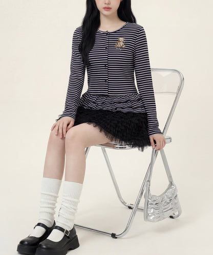 HOOK　for girls -original-　ペプラムワンポイントベア アンサンブル