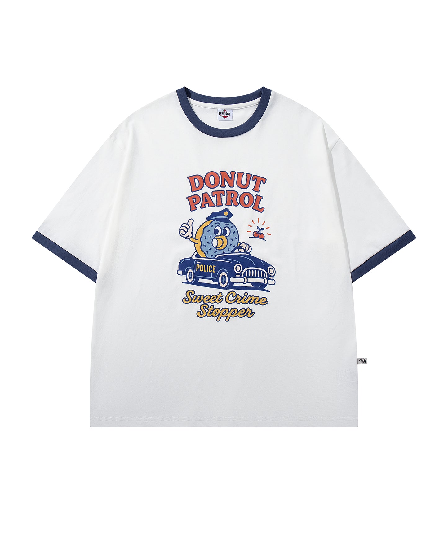 HOOK -original-　フードモチーフ アメリカンカートゥーンプリント ビッグTシャツ