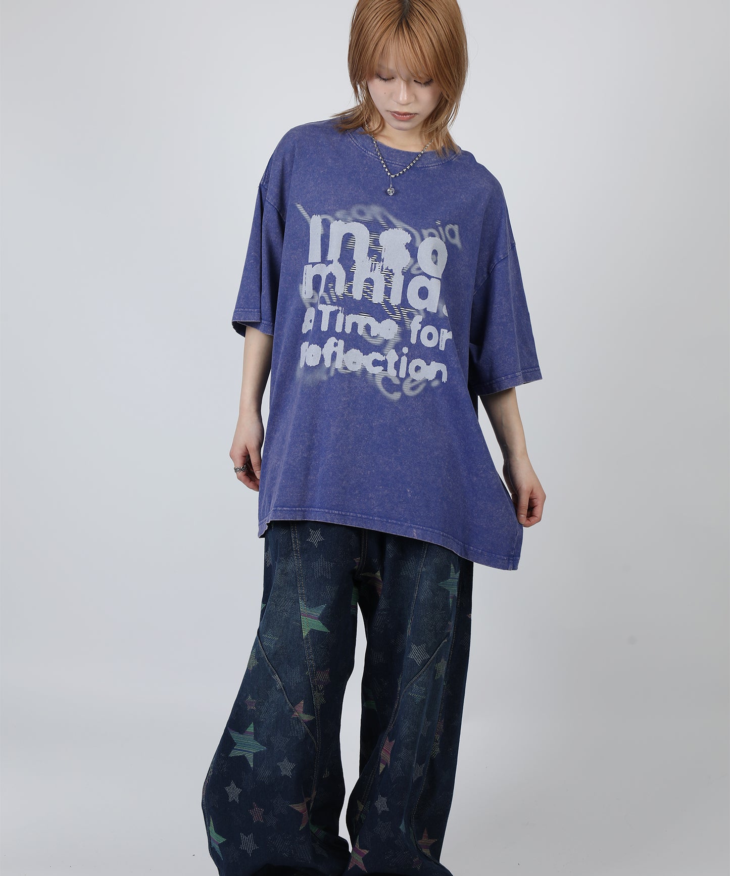 HOOK -original-　INSOMNIA　ウォッシュ加工ヴィンテージ風 ビッグTEE