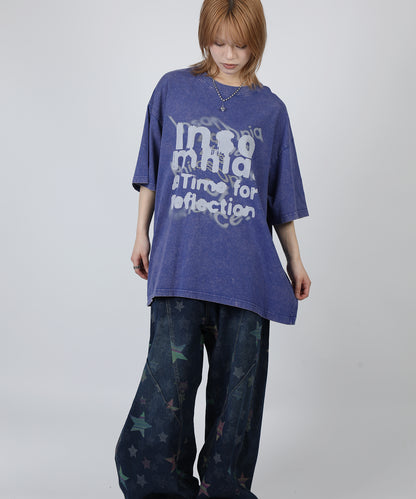HOOK -original-　INSOMNIA　ウォッシュ加工ヴィンテージ風 ビッグTEE