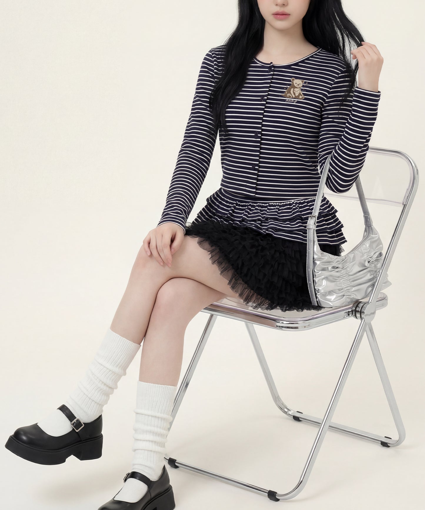 HOOK　for girls -original-　ペプラムワンポイントベア アンサンブル