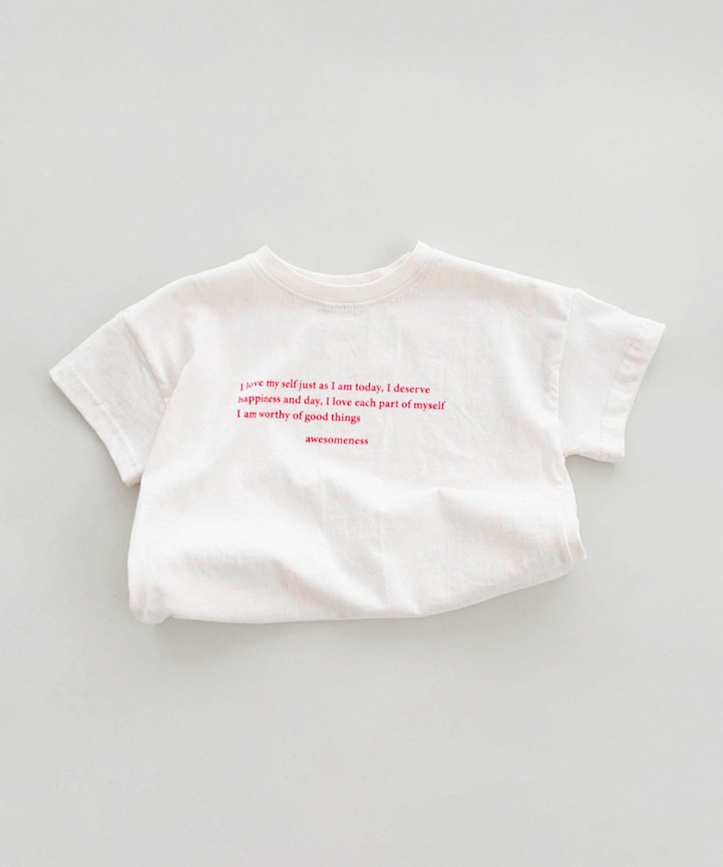 【aimoha-KIDS-】ロゴプリントコットンTシャツ (SS)