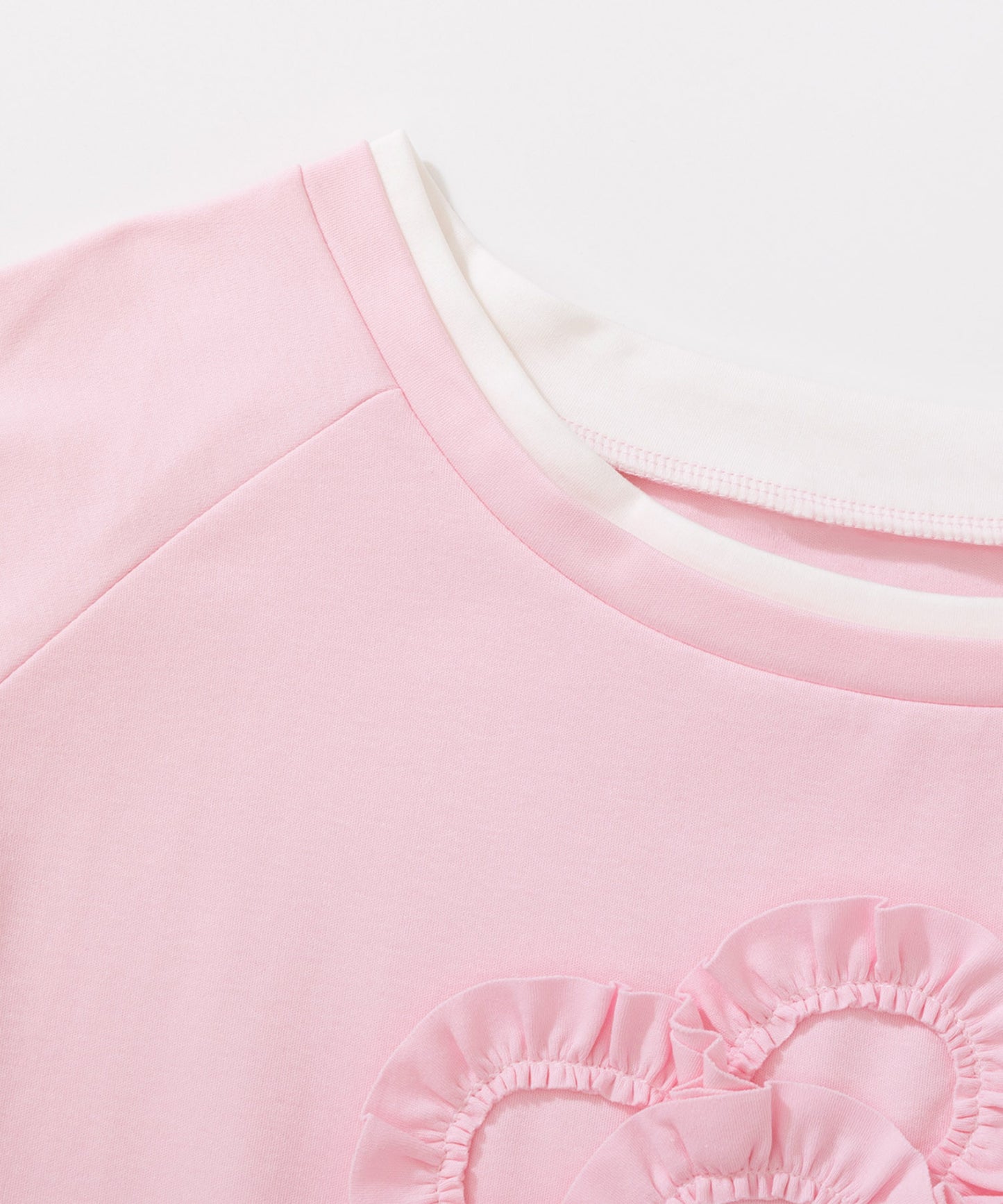 HOOK for girls　立体フリル裾レース半袖トップス (SS)