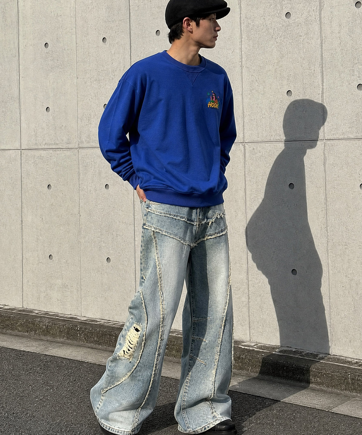 HOOK -original-　モナリザ7DAYSバックプリントスウェットプルオーバー