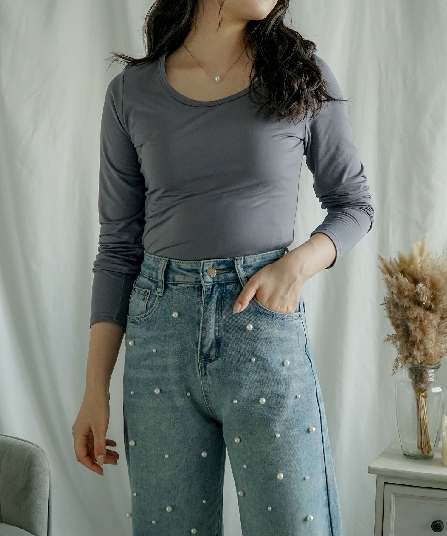 裏起毛・裏ボアヒートカットソー