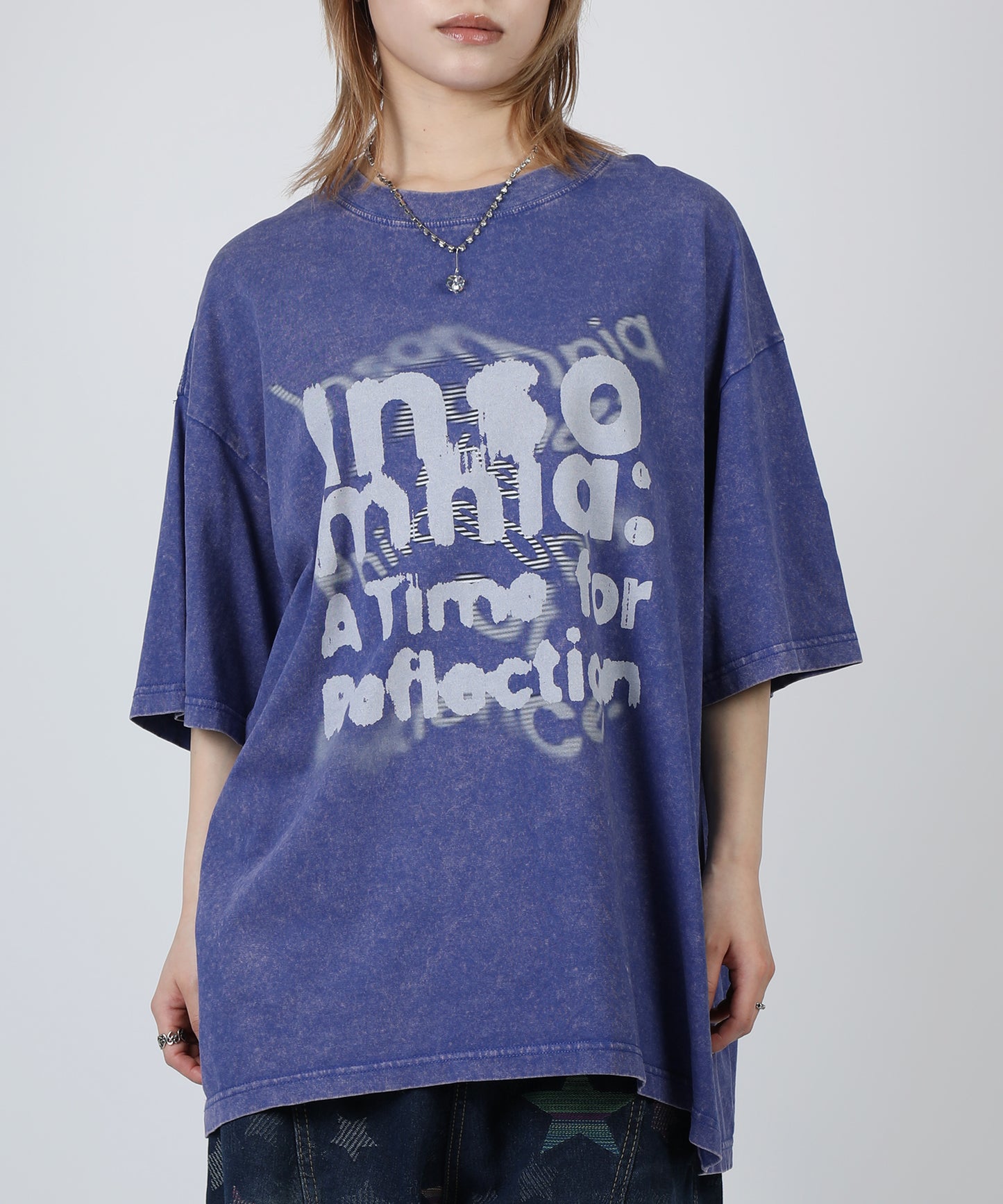 HOOK -original-　INSOMNIA　ウォッシュ加工ヴィンテージ風 ビッグTEE