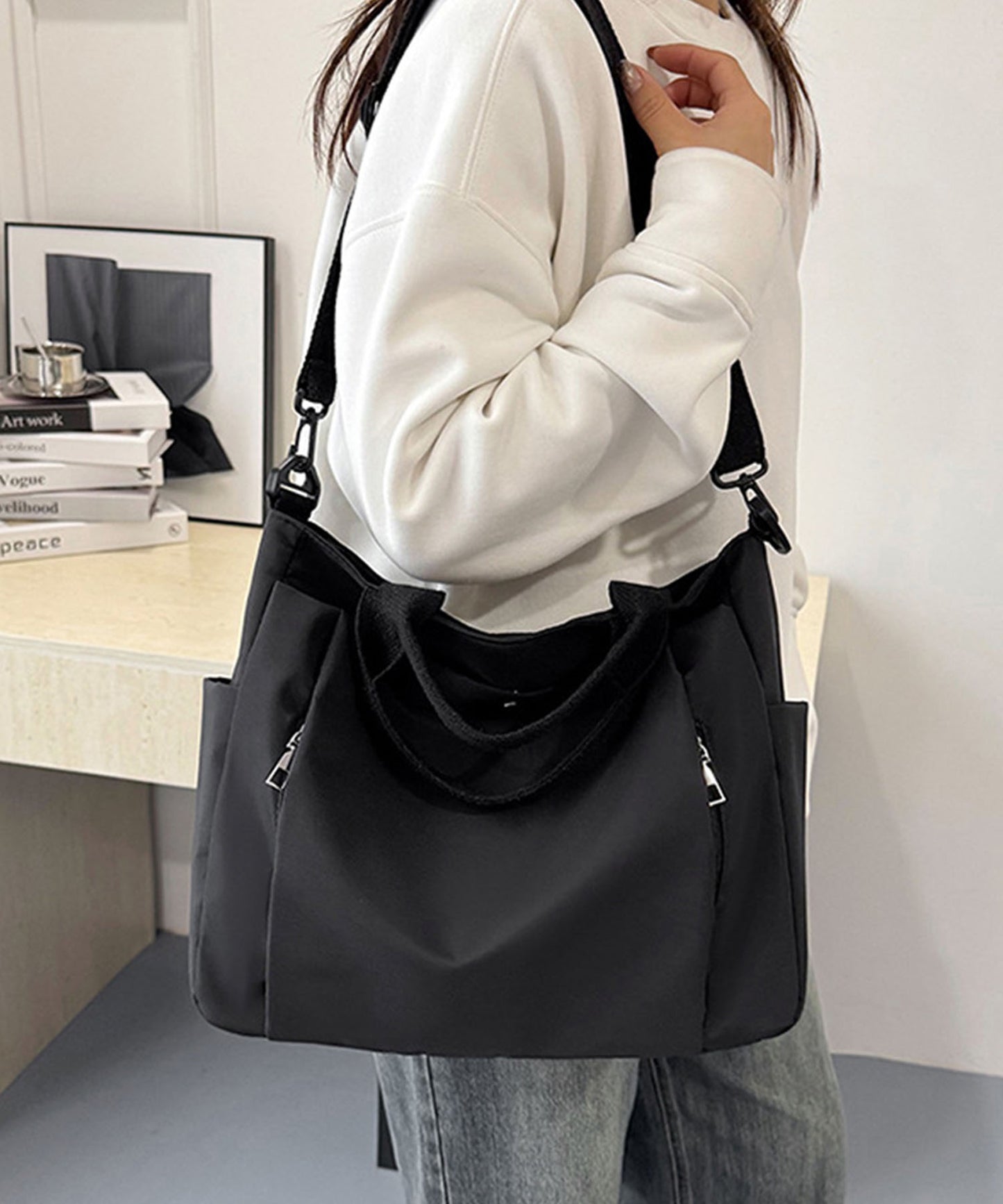 aimoha/ショルダートートキャンバスバッグ