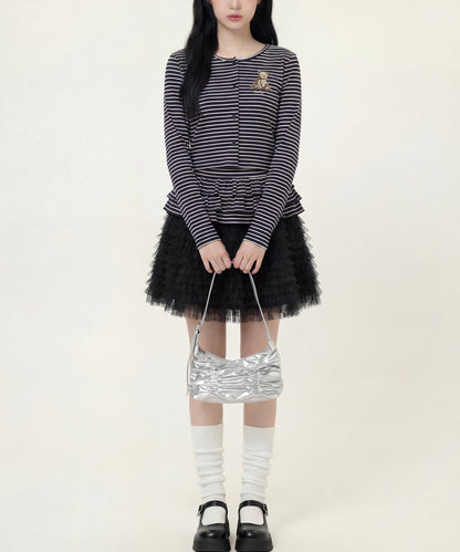 HOOK　for girls -original-　ペプラムワンポイントベア アンサンブル