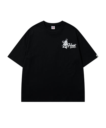 HOOK -original-　フードモチーフ アメリカンカートゥーンプリント ビッグTシャツ