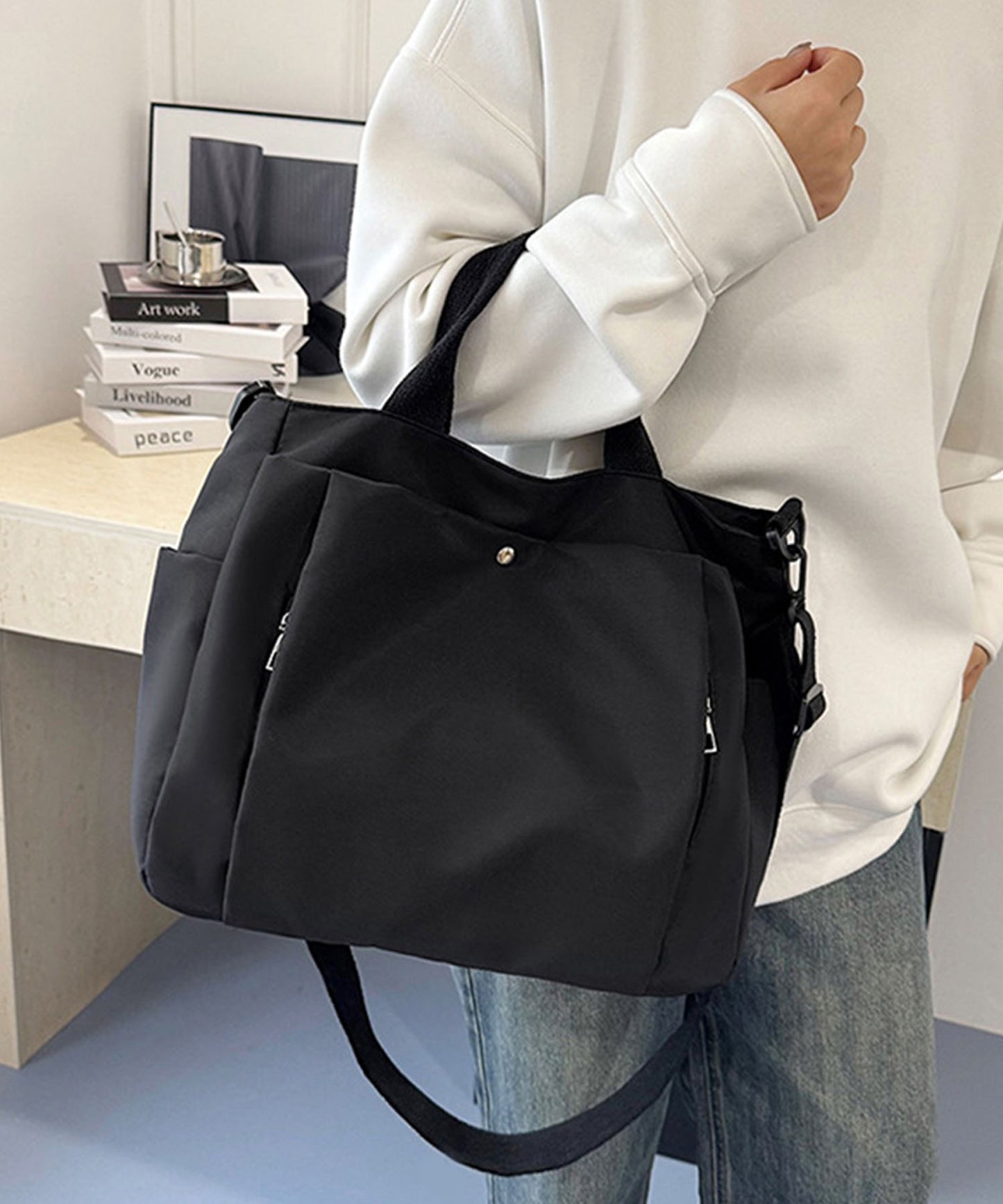 aimoha/ショルダートートキャンバスバッグ