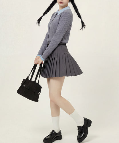 HOOK for girls　刺繍ワンポイント フレンチガーリーカーディガン