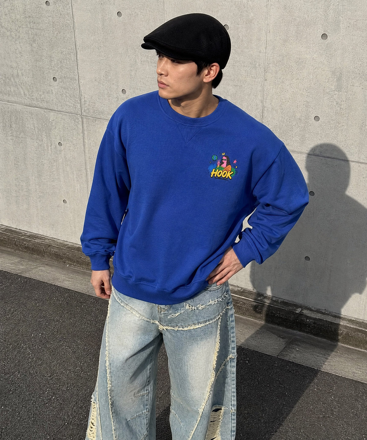 HOOK -original-　モナリザ7DAYSバックプリントスウェットプルオーバー