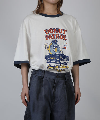 HOOK -original-　フードモチーフ アメリカンカートゥーンプリント ビッグTシャツ