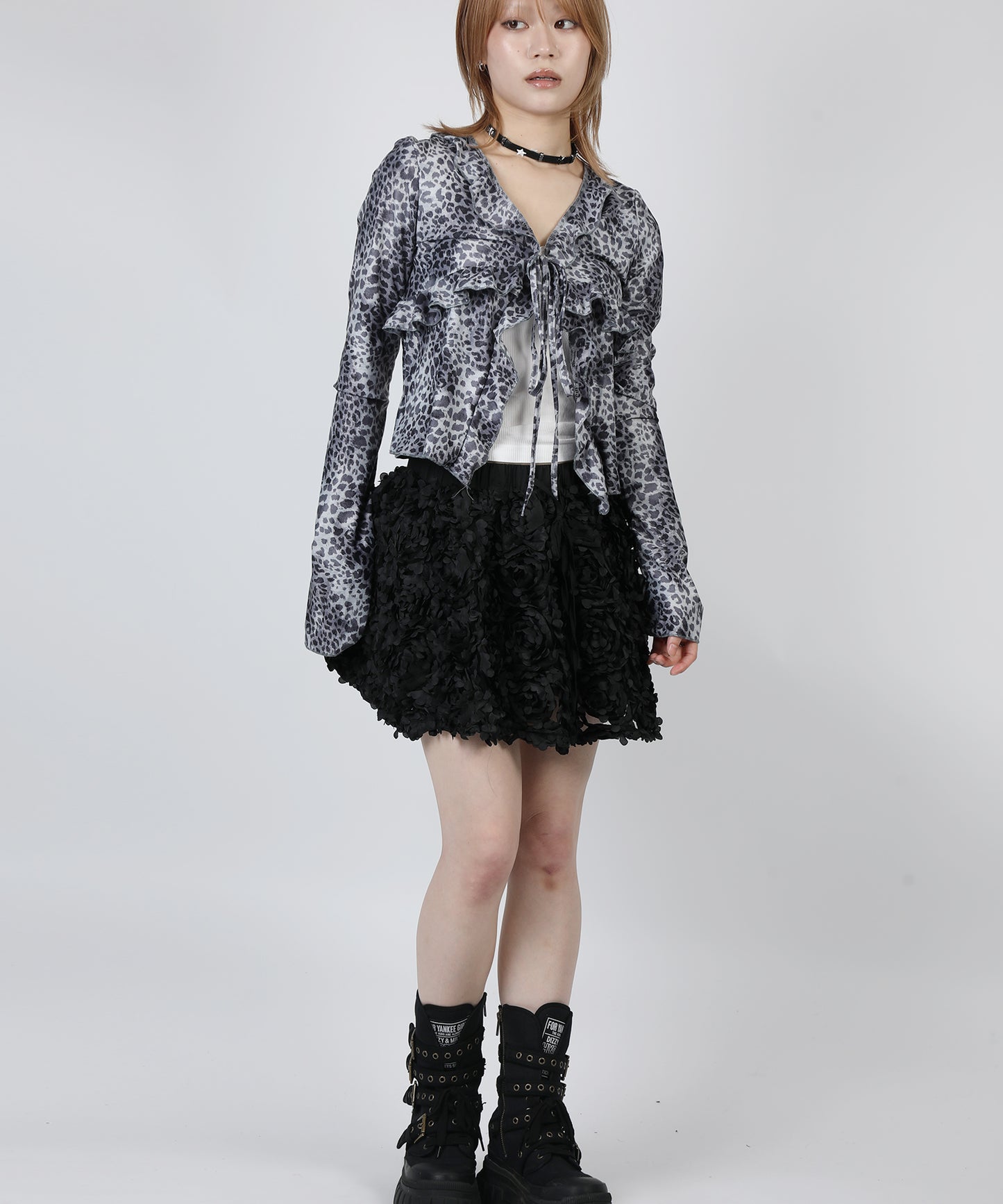HOOK for girls　レオパード柄シアートップス