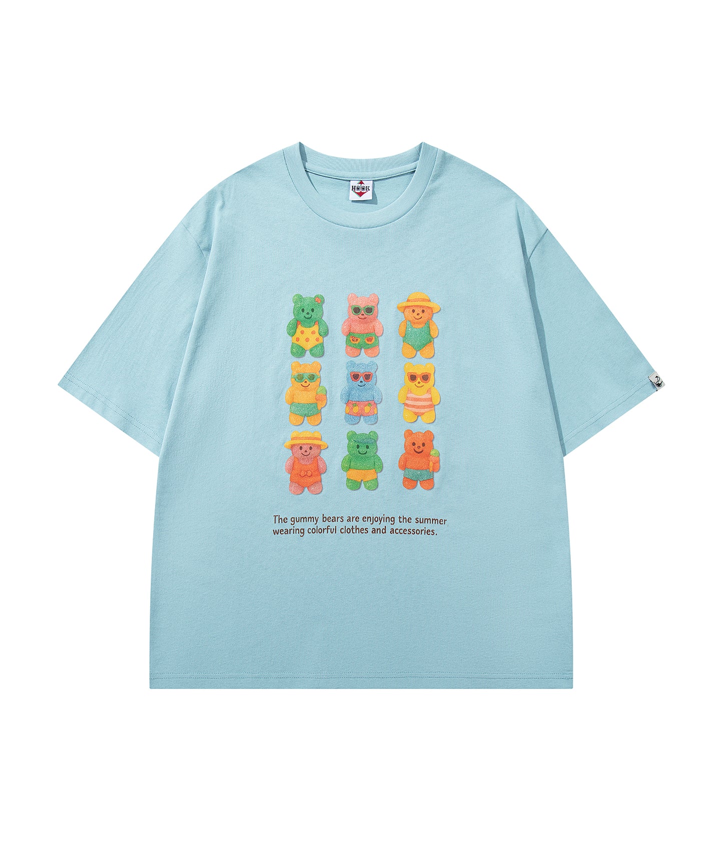 HOOK -original-　ベアグミプリント ビッグシルエットTシャツ