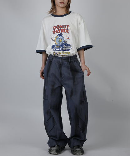 HOOK -original-　フードモチーフ アメリカンカートゥーンプリント ビッグTシャツ
