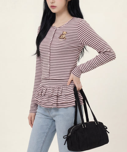 HOOK　for girls -original-　ペプラムワンポイントベア アンサンブル