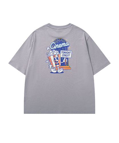 HOOK -original-　フードモチーフ アメリカンカートゥーンプリント ビッグTシャツ
