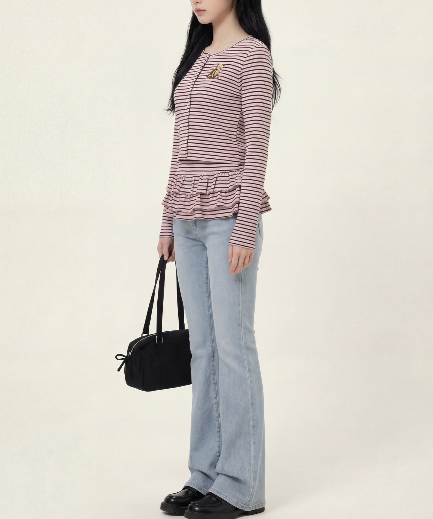 HOOK　for girls -original-　ペプラムワンポイントベア アンサンブル