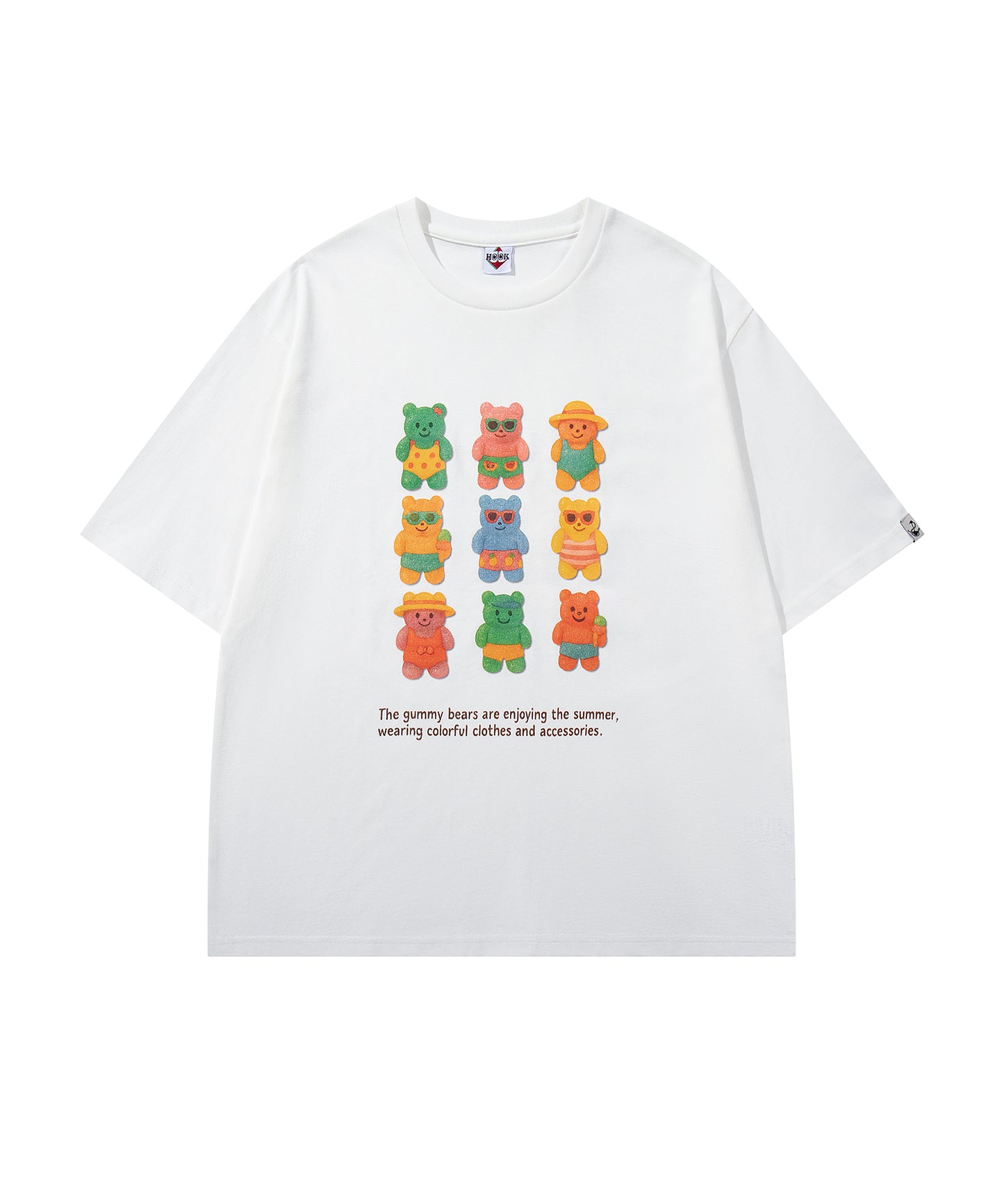 HOOK -original-　ベアグミプリント ビッグシルエットTシャツ